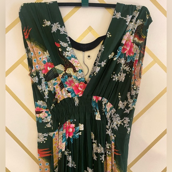 Green Peacock ModCloth Ruby Rocks Martini Maxi Dress - Picture 2 of 9